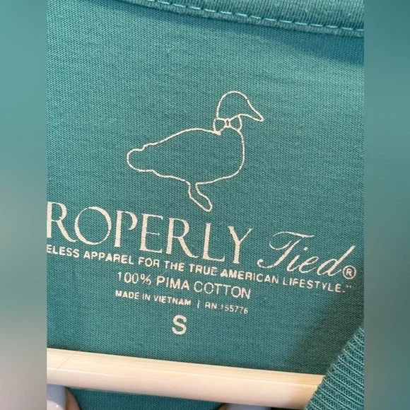 Properly Tied Long Sleeve Pocket T-Shirt Duck Dog Graphic Men’s Small - Picture 3 of 5